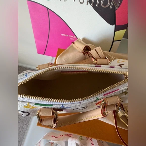 Louis Vuitton Murakami White Multicolor Nano Speedy Bag - Picture 13 of 16